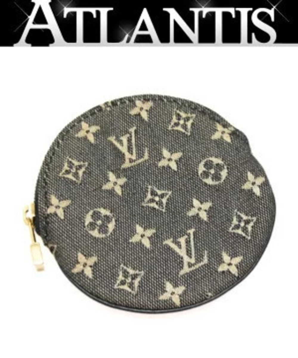 Louis Vuitton Portemonnaie Rond coin case Wallet Monogram Black